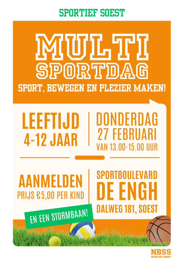 Multi-sportmiddag Soest donderdag 27 februari 2025